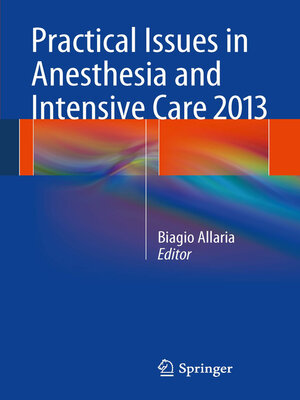 cover image of Practical Issues in Anesthesia and Intensive Care 2013